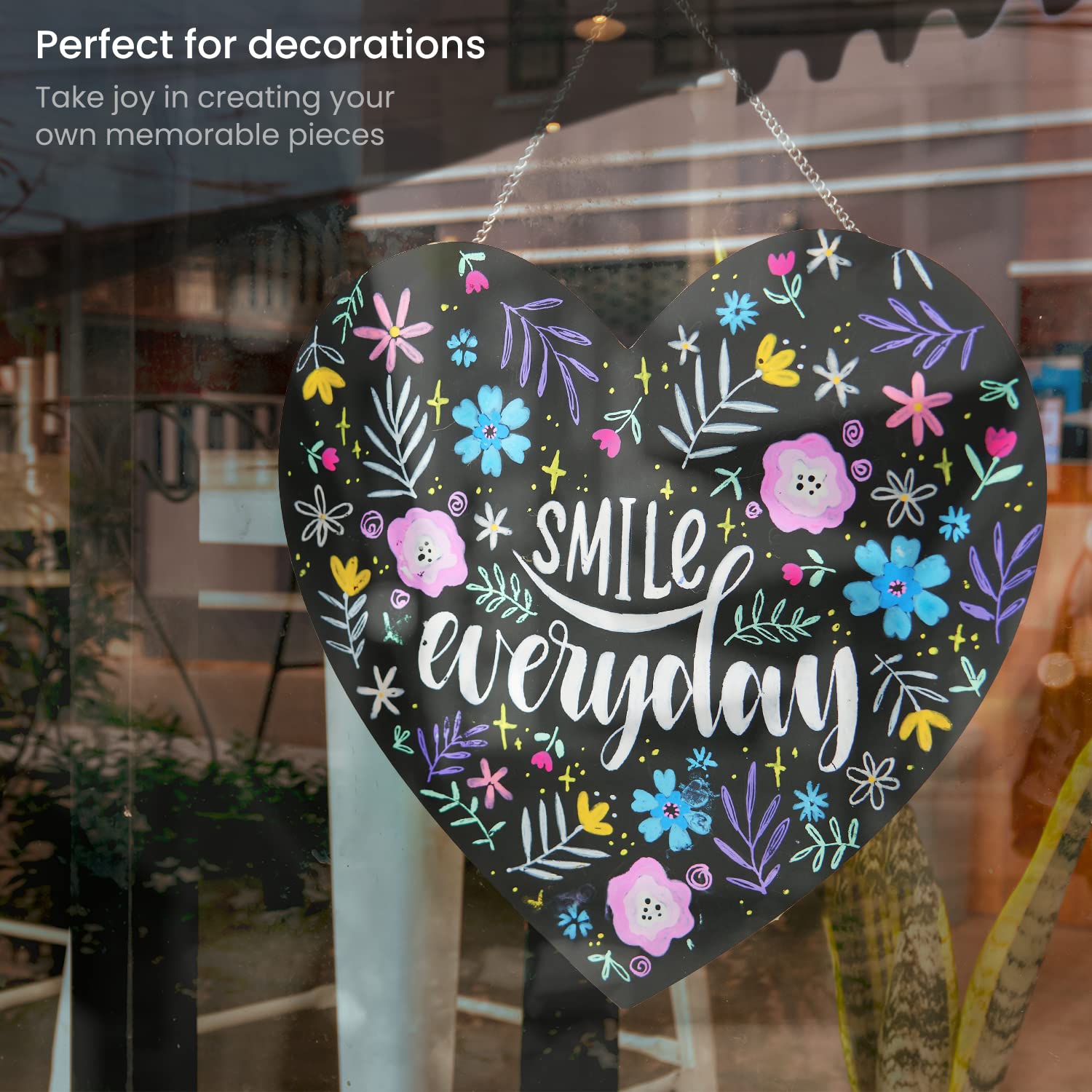 ハート型装飾の木製黒板 Amazon | Arteza 黒板&木製ハート 12個 11.6 x 11.8インチ MDF ハート